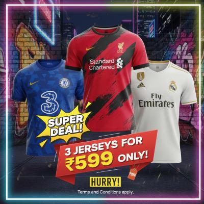 🌟 SUPER SAVER DEAL! 3 Dotknit Full Sublimation Jerseys for Just ₹599! 🌟