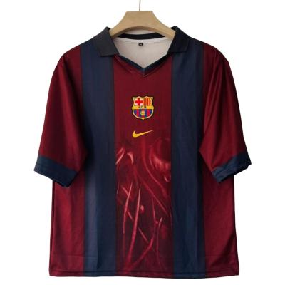 FC Barcelona x Travis Scott Retro 2000/01 Home Skeleton Jersey