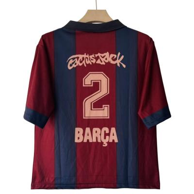 FC Barcelona x Travis Scott Retro 2000/01 Home Skeleton Jersey