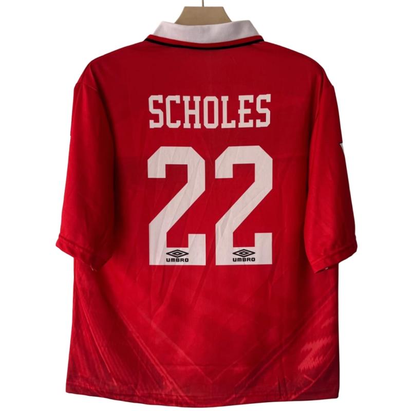 Manchester United 1994-96 Umbro home football shirt Scholes