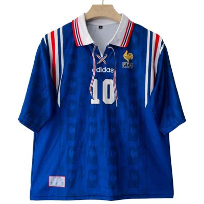 France 1996 home football jersey with the number 10 Zinedine Zidane