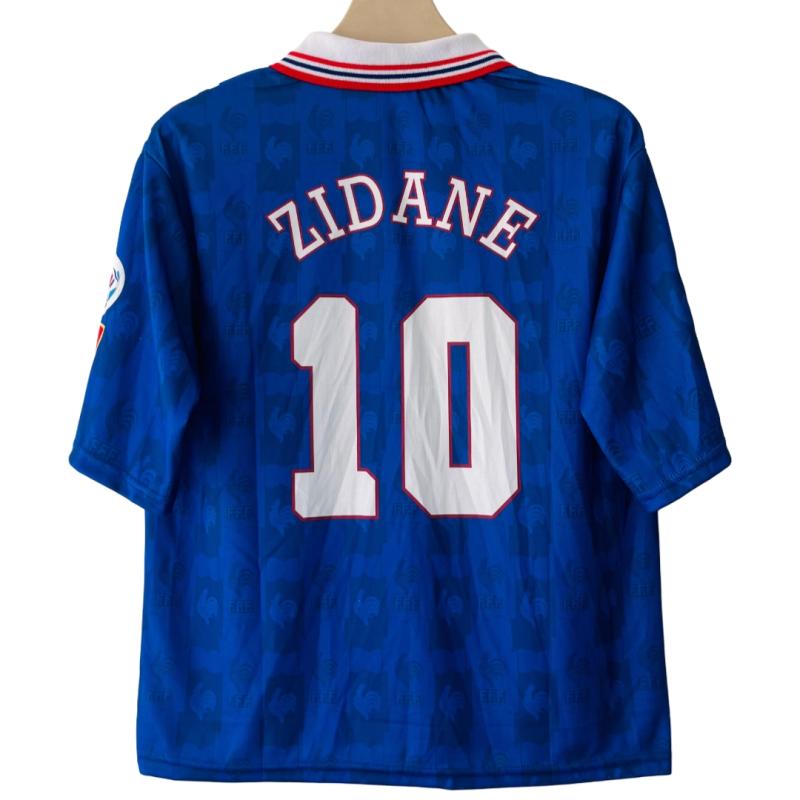 France 1996 home football jersey with the number 10 Zinedine Zidane